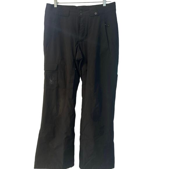 Spyder Snow Pants Mens Large Black Troublemaker Insulated Ski Thinsulate Sz M - Picture 1 of 8